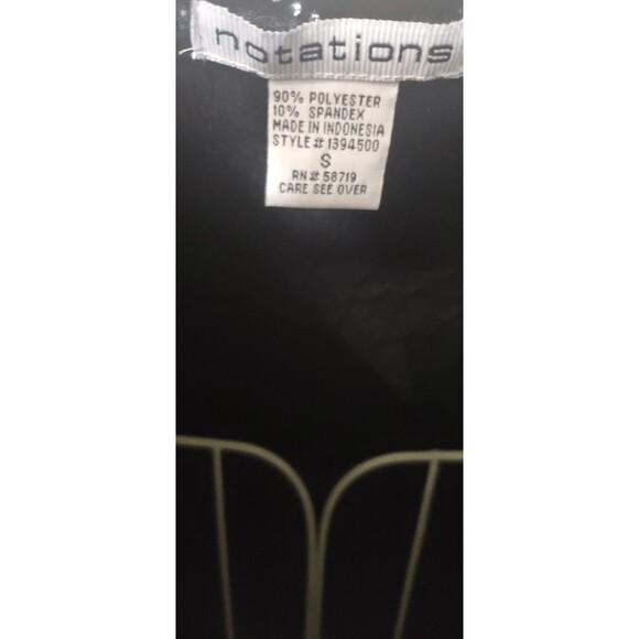 NWT Sz Small Notations Pullover 2-Fer Top Long Sleeve Black Velour Sparkle - Picture 4 of 8